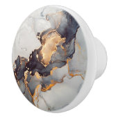 Gold White Black Marmer Keramische Knop (Rechts)