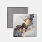 Gold White Black Marmer Magneet (Voorkant / Achterkant)