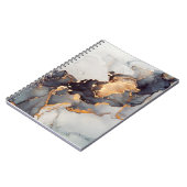 Gold White Black Marmer Notitieboek (Linkerzijde)