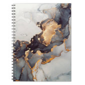 Gold White Black Marmer Notitieboek (Voorkant)