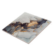 Gold White Black Marmer Tegeltje (Zijkant)