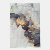 Gold White Black Marmer Theedoek (Verticaal)