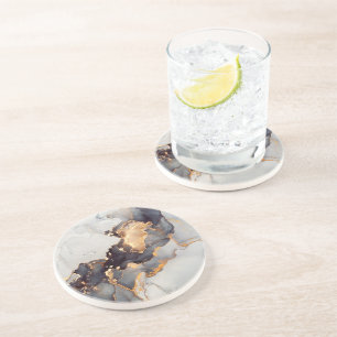 Gold White Black Marmer Zandsteen Onderzetter