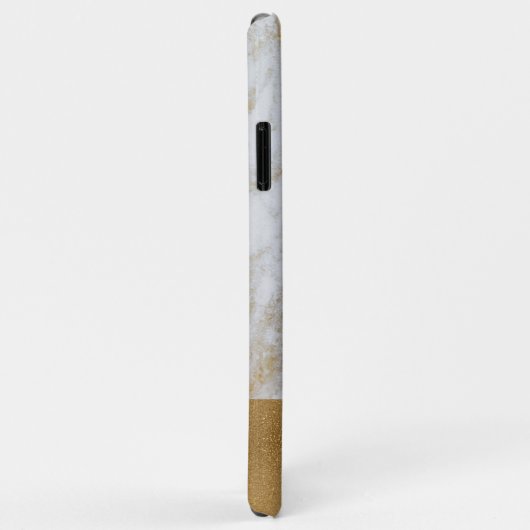 Gold White Bling Luxury Sparkle Marble Case-Mate iPhone Case (Achterkant/rechts)