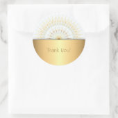 Gold White Blue Mandala Ronde Sticker (Tas)