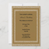 Gold White Bronze Modern Birthday Custom Print Kaart (Voorkant)
