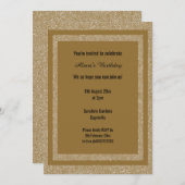 Gold White Bronze Modern Birthday Custom Print Kaart (Voorkant / Achterkant)