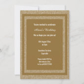 Gold White Bronze Modern Birthday Custom Print Kaart (Voorkant)