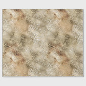 Gold White Brown Leopard Print Cadeaupapier (Vlak)