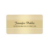 Gold White Calligraphy Script Elegant Sjabloon Etiket (Voorkant)