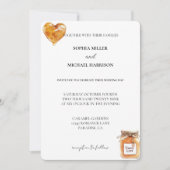 Gold White Caramel Sweet Love Heart Wedding Kaart (Voorkant)