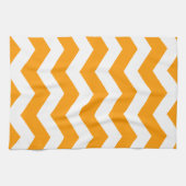 Gold & White Chevron Theedoek (Horizontaal)