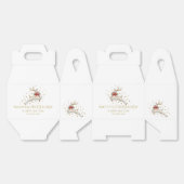 Gold White Christmas Reindeer Bedankdoosjes (Ongevouwen)