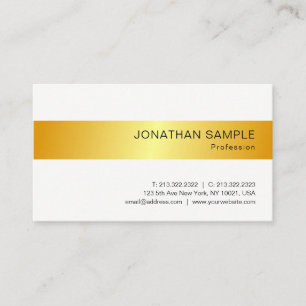Gold White Colors Modern Elegant minimalistisch de Visitekaartje