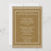 Gold White Custom Pattern Elegant bruiloft Kaart (Voorkant)