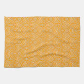Gold & White Damask Kitchen Towel Theedoek (Horizontaal)