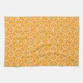 Gold & White Damask Kitchen Towel Theedoek (Horizontaal)