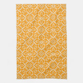 Gold & White Damask Kitchen Towel Theedoek (Verticaal)