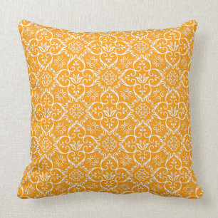 Gold & White Damask Pillow Kussen