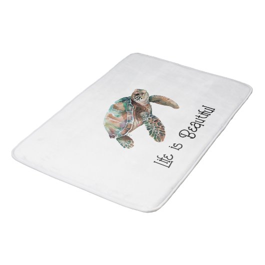 Gold White Dream Zee Turtle Badmat (Gekanteld)