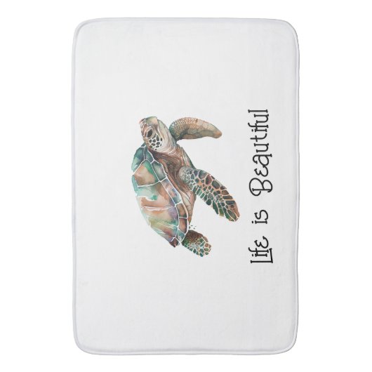 Gold White Dream Zee Turtle Badmat (Voorkant Verticaal)