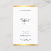 Gold White - eenvoudige, moderne, professionele Sj Visitekaartje (Achterkant)