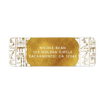 Gold White Egyptian Eye Glam Modern Weddenschap