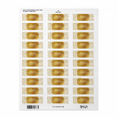 Gold White Egyptian Eye Glam Modern Weddenschap Etiket (Full Sheet)