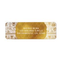 Gold White Egyptian Eye Glam Modern Weddenschap
