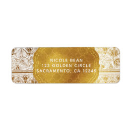 Gold White Egyptian Eye Glam Modern Weddenschap Etiket