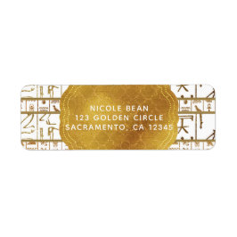 Gold White Egyptian Glam Modern Chic Wedding Etiket