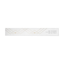 Gold White Elegance Diamond Geo Deco Wedding