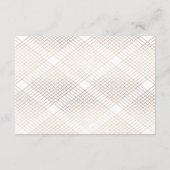 Gold White Elegance Diamond Geo Deco Wedding Informatiekaartje (Achterkant)