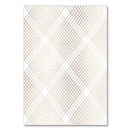 Gold White Elegance Diamond Geo Deco Wedding Kaart (Achterkant)