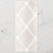 Gold White Elegance Diamond Geo Deco Wedding Menu (Achterkant)