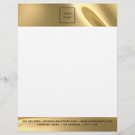 Gold white elegant business logo briefhoofd