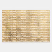 Gold & White Elegant Fa La Typographic Kerstmis Inpakpapier Vel (Voorkant 3)