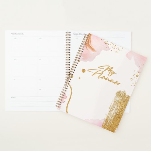 Gold White en roze Journal Planner (Display)