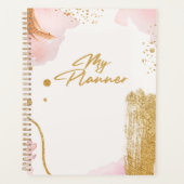Gold White en roze Journal Planner (Voorkant)
