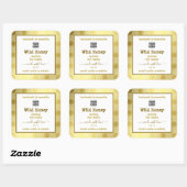 Gold White - Etiketten voor aangepaste Logo (Vel)