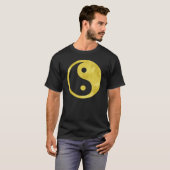 Gold White Faux Foil Metallic Yin Yang Taoism T-shirt (Voorkant volledig)