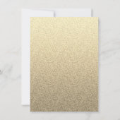 Gold & White Floral Leaf Wreate Kerstparty Kaart (Achterkant)
