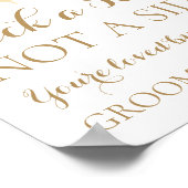 Gold White Flower a Seat Not Side Sign Poster (Hoek)