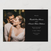 Gold White Geometric Gatsby Folie Save the Date An Aankondiging (Achterkant)