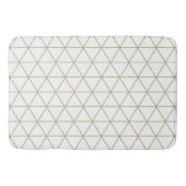 Gold White Geometric Triangles Boho Glam Minimum Badmat (Voorkant)