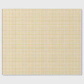 Gold White Gingham Pattern Cadeaupapier (Vlak)