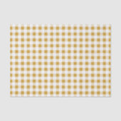 Gold White Gingham Pattern Tissuepapier (Voorkant)