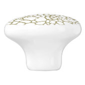 Gold White Giraffe afdrukken Keramische Knop (Zijkant)