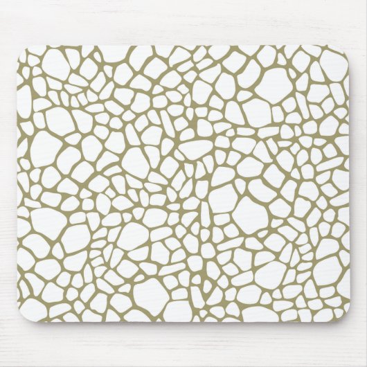 Gold White Giraffe afdrukken Muismat (Voorkant)