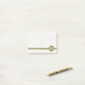 Gold White Giraffe afdrukken Post-it® Notes (Op bureau)